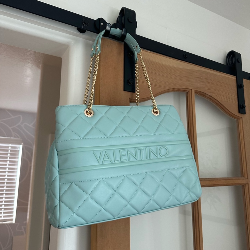 Valentino Quilted Mint Shoulder Bag